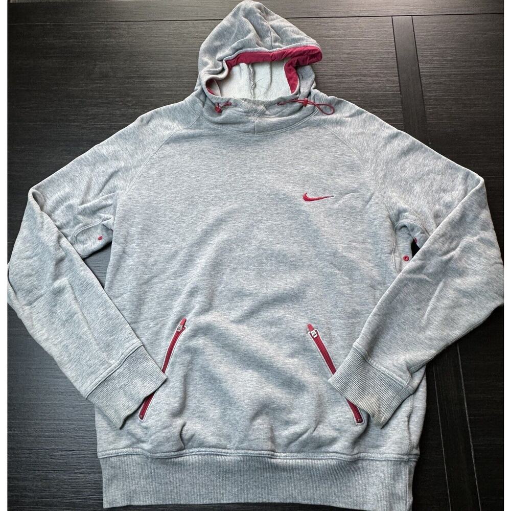 Vintage Nike Woman’s Hoodie Size M 8-10 Large Hit On Back, Some Cracking